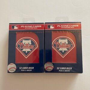 PSG MLB Team Playing Cards Philadelphia Phillies 2 Decks Sealed & Licensed